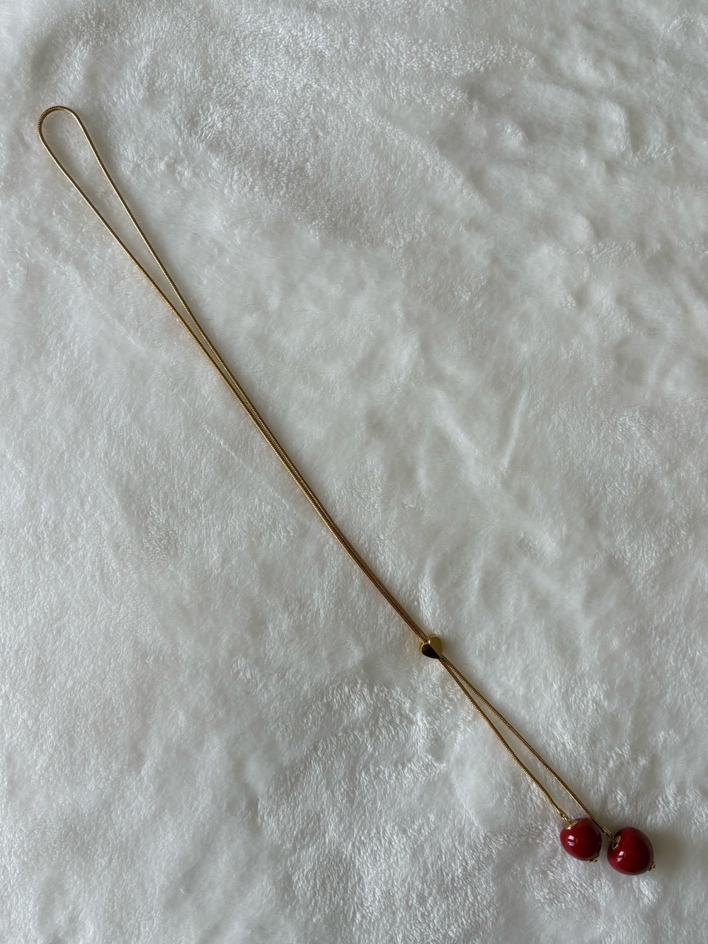 Kate Spade Cherry Slider Lariat necklace gold (plated)